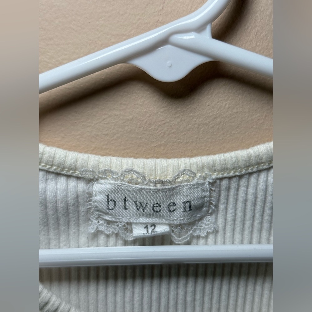 btween Ribbed White Top - Picture 4 of 5